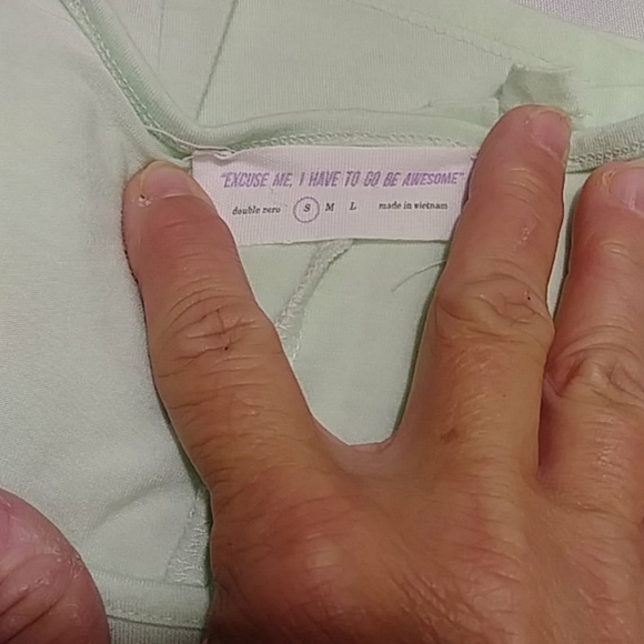 COLD shoulder soft mint green top - Picture 6 of 6